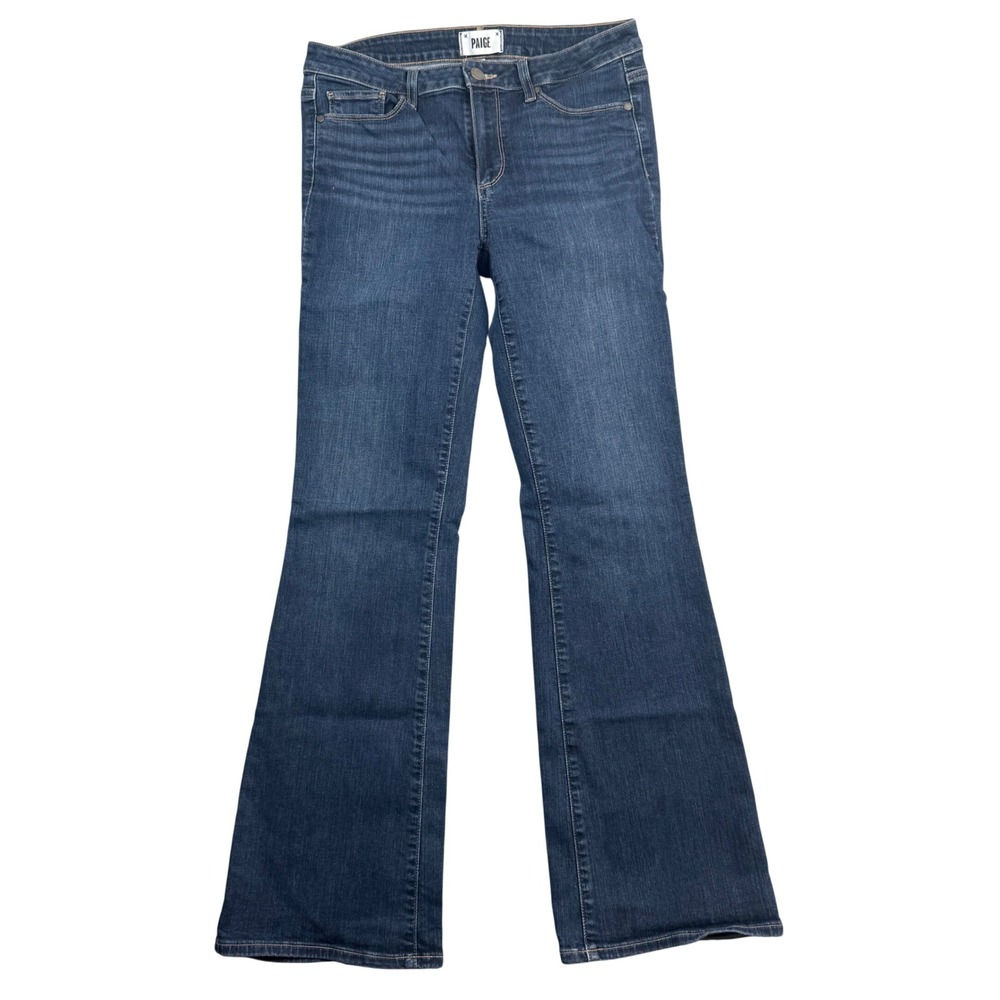 Paige Skyline Boot Jeans Womens 30 Dark Wash Blue Bootcut Denim WJ082 0253
